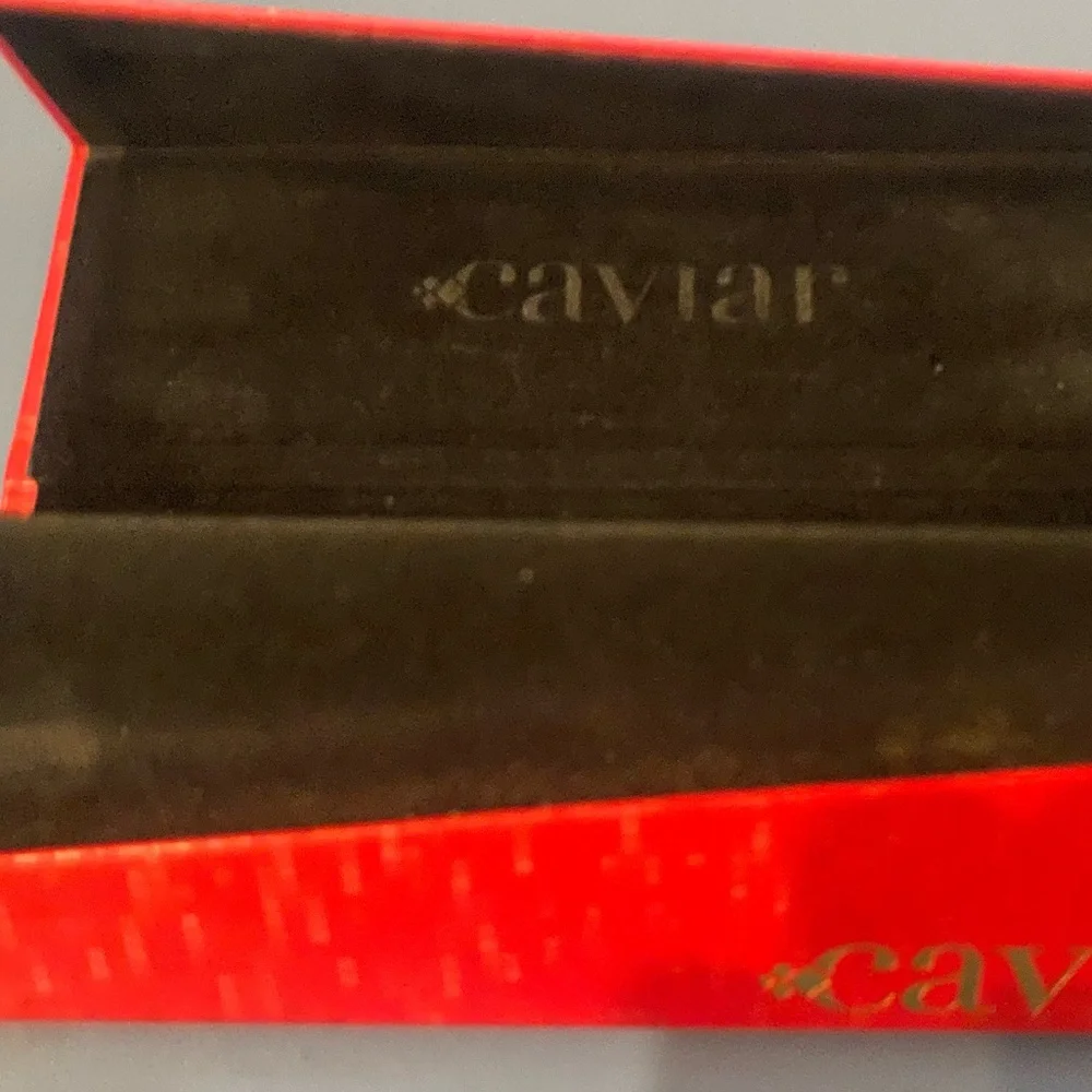 Caviar Red Cosmetic/Accessory Box with Gold Logo